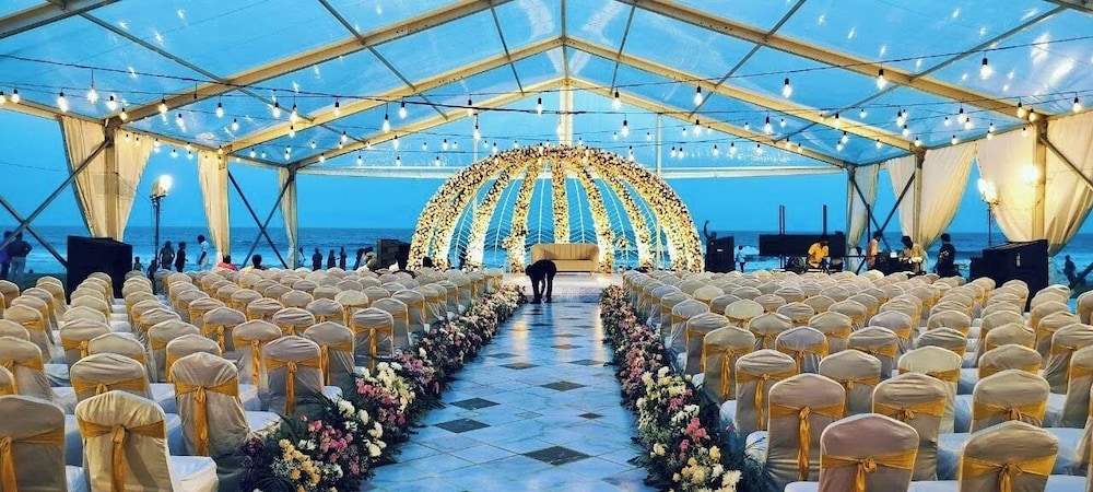 Outdoor wedding area