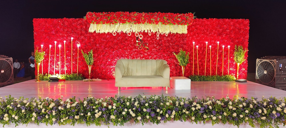 Outdoor wedding area