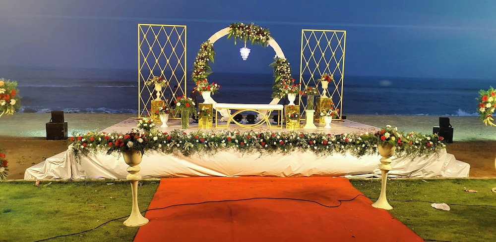 Outdoor wedding area