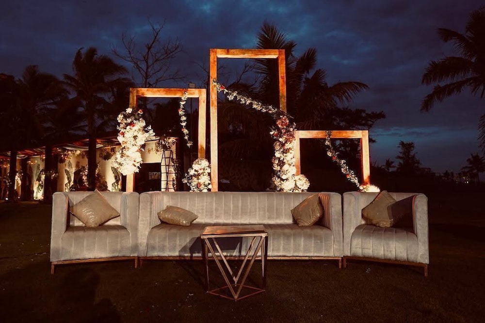 Outdoor wedding area