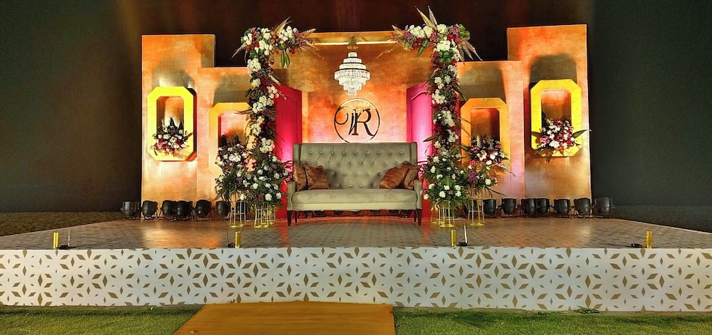Outdoor wedding area