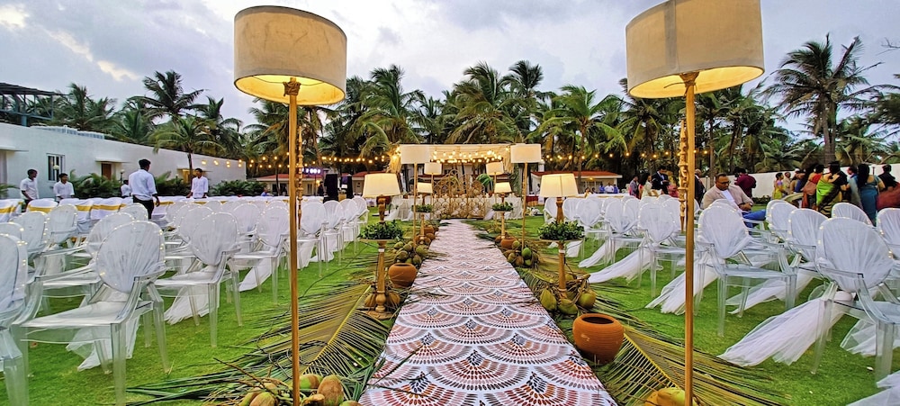 Outdoor wedding area