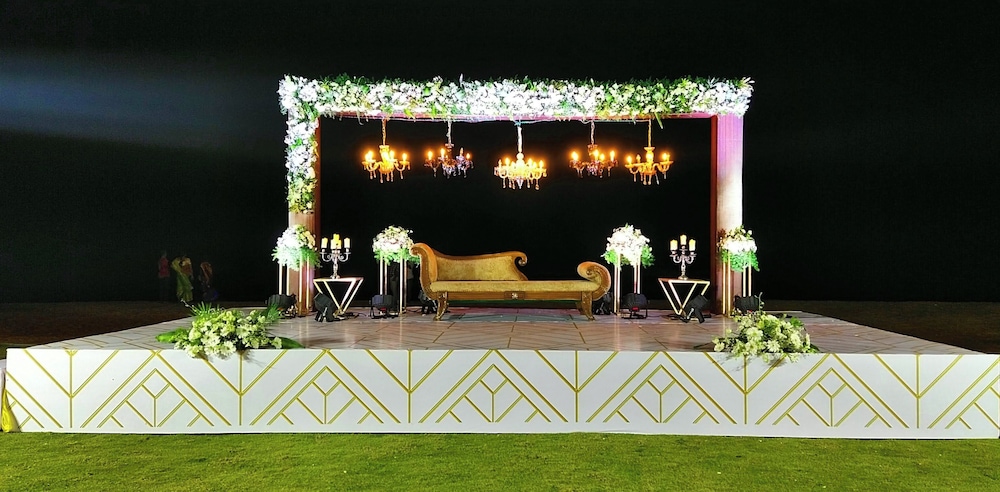 Outdoor wedding area