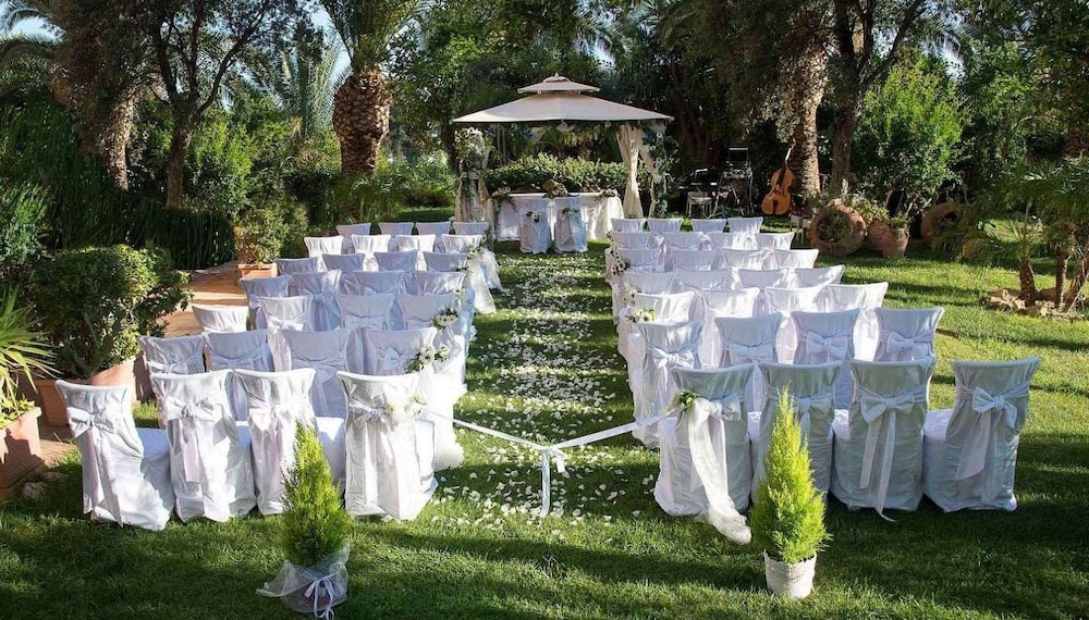 Outdoor wedding area