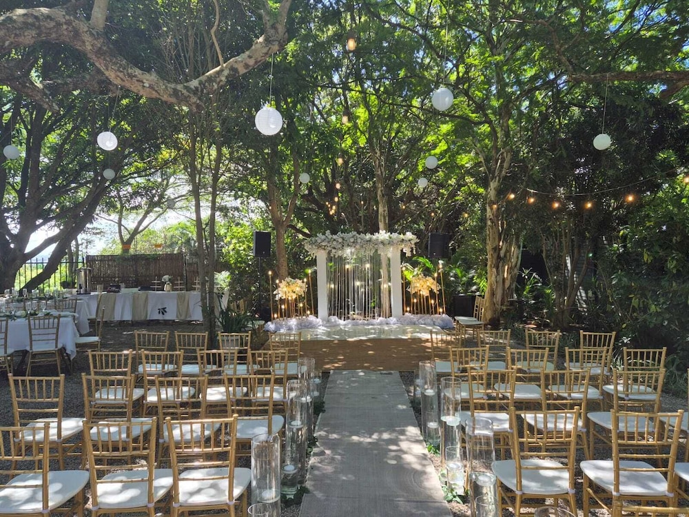 Outdoor wedding area