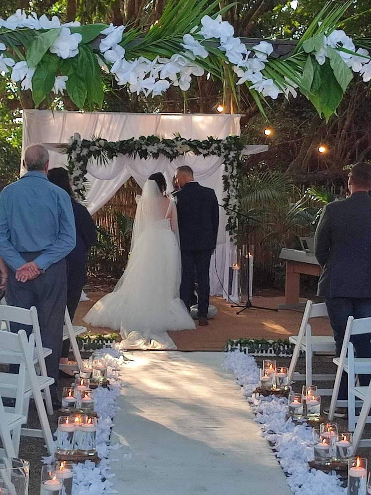 Outdoor wedding area