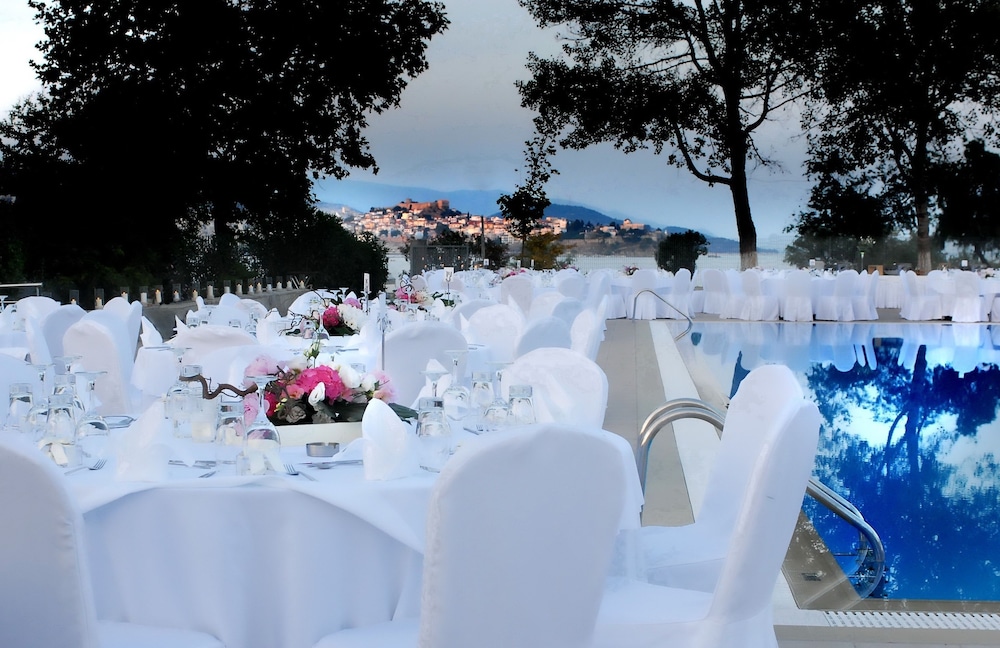 Outdoor banquet area