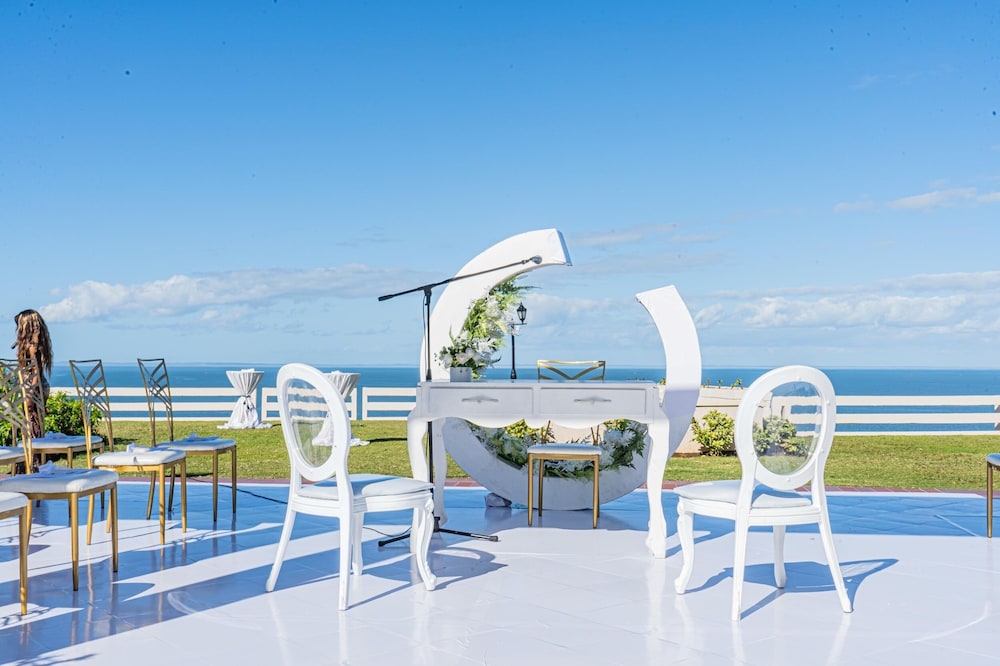 Outdoor wedding area