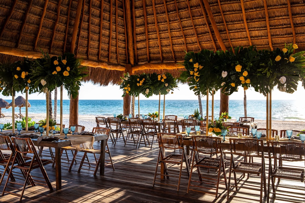 Outdoor wedding area