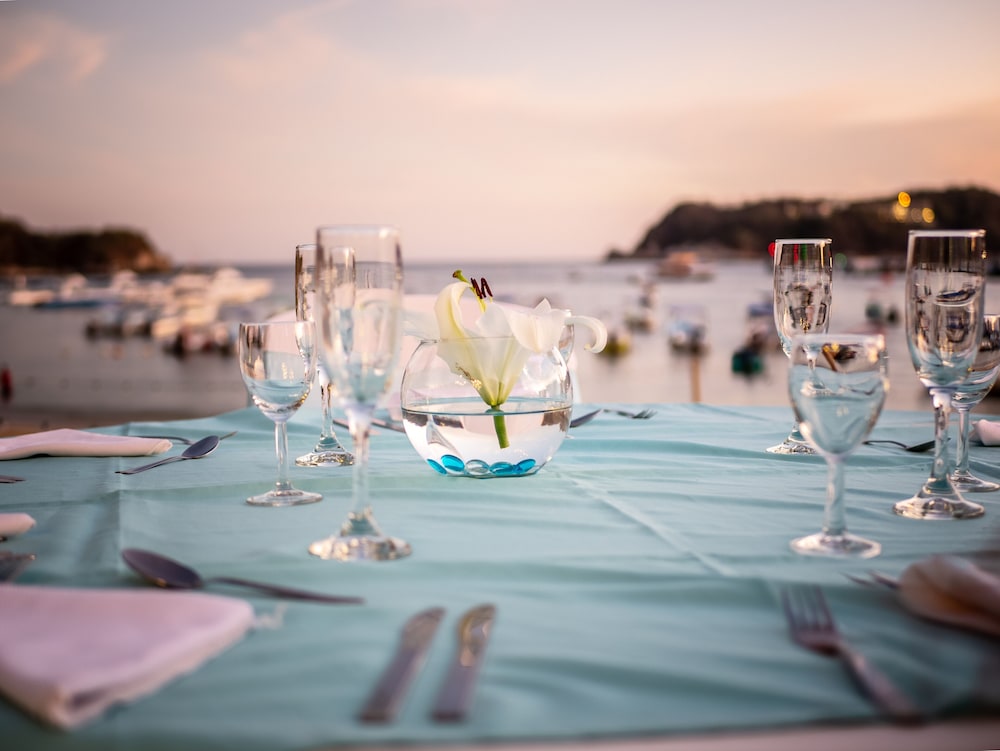 Outdoor wedding area