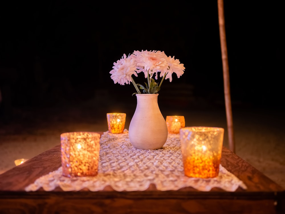 Outdoor banquet area