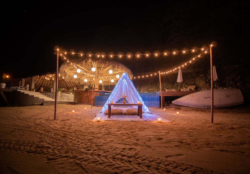 Outdoor banquet area