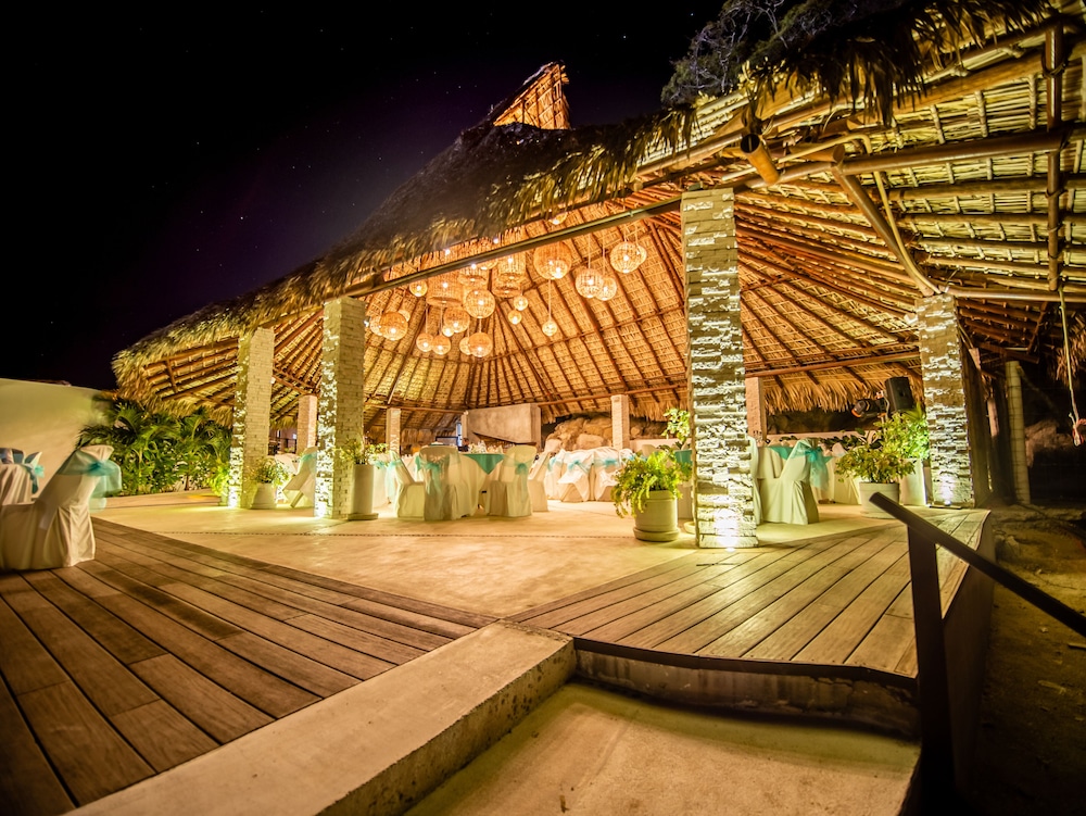 Outdoor banquet area