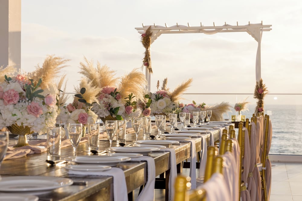 Outdoor wedding area