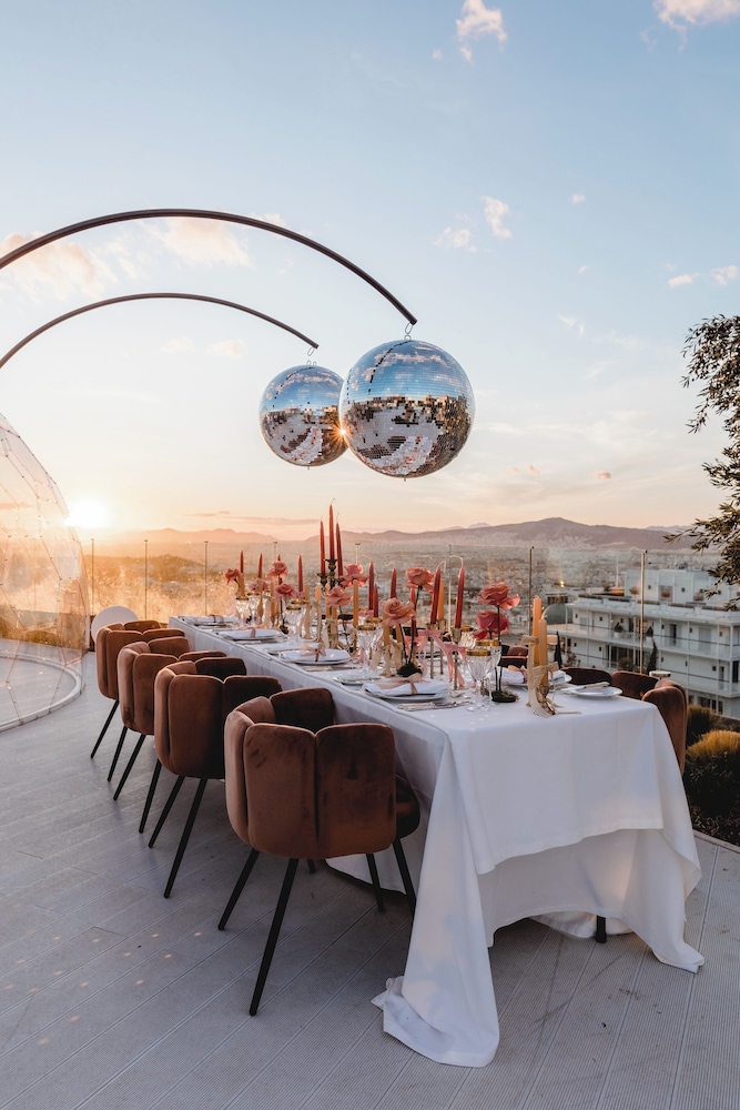 Outdoor wedding area