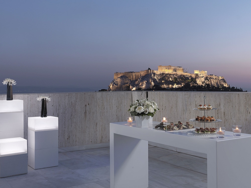 Outdoor banquet area