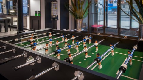 Enjoy a game of table football in our hotel lobby