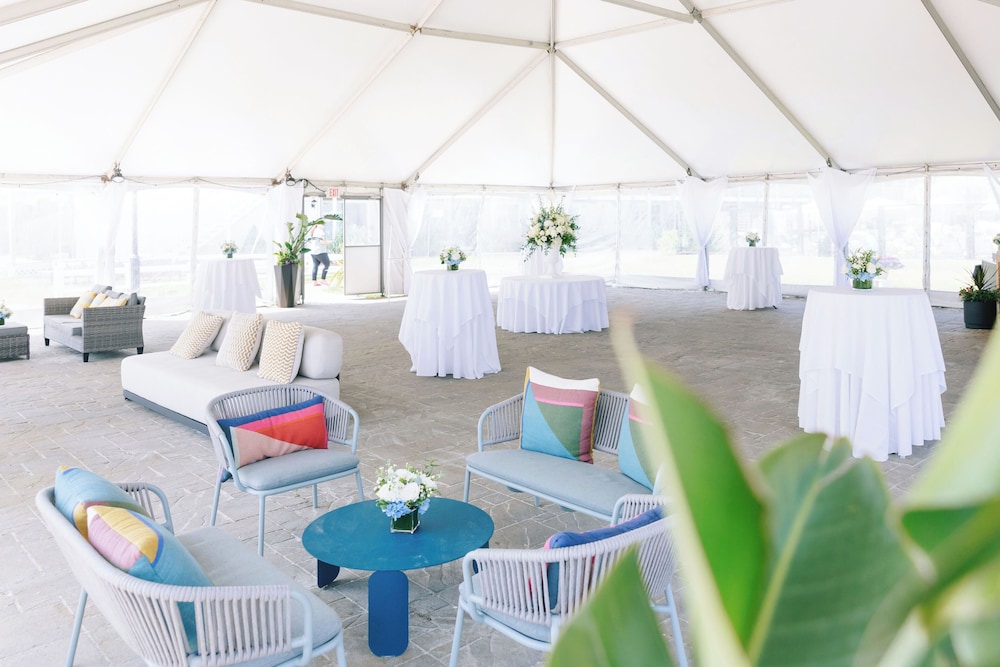 Outdoor banquet area