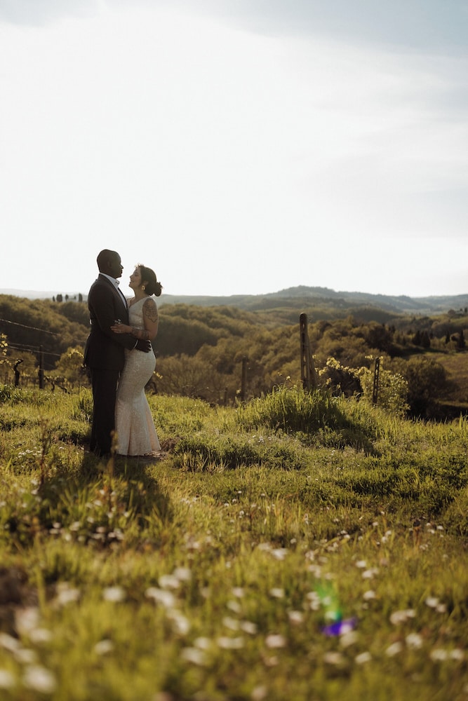 Outdoor wedding area