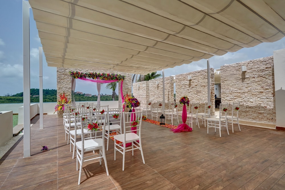 Outdoor wedding area