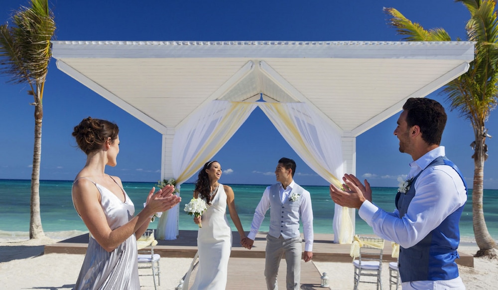 Outdoor wedding area