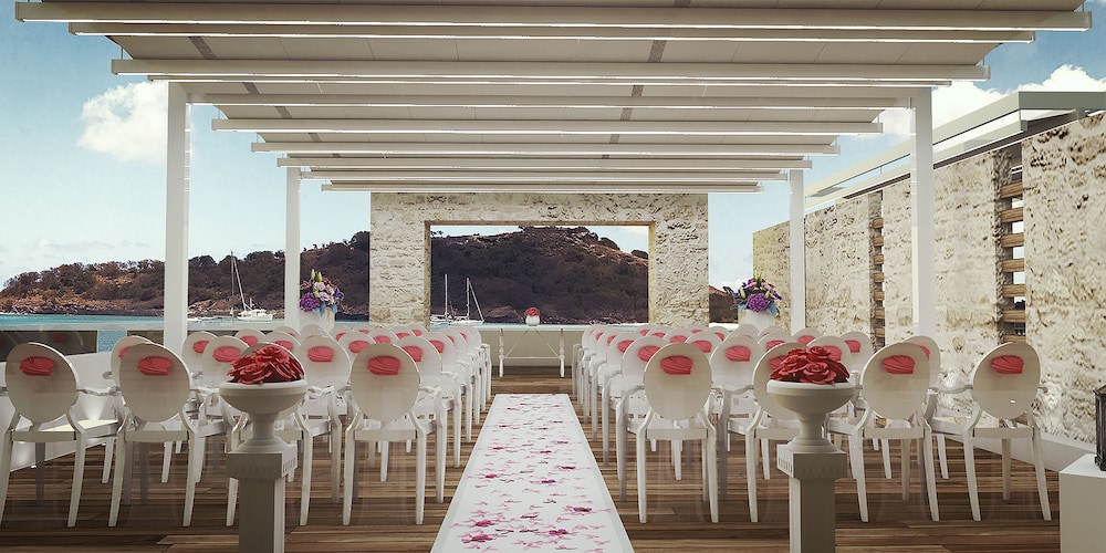 Outdoor wedding area