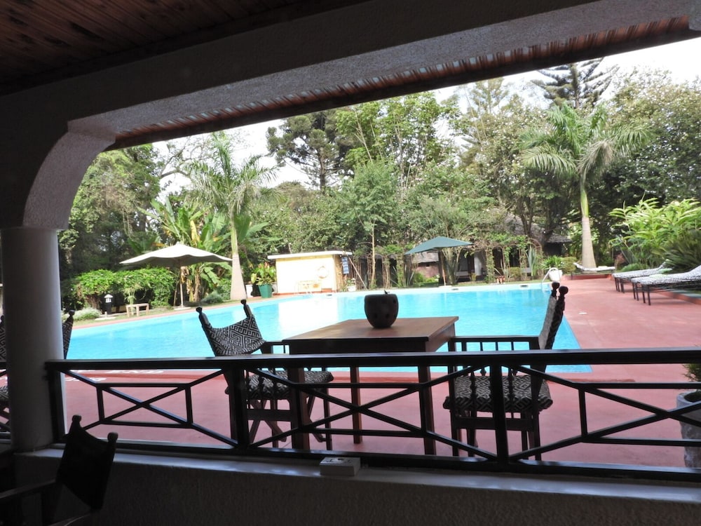 Outdoor banquet area