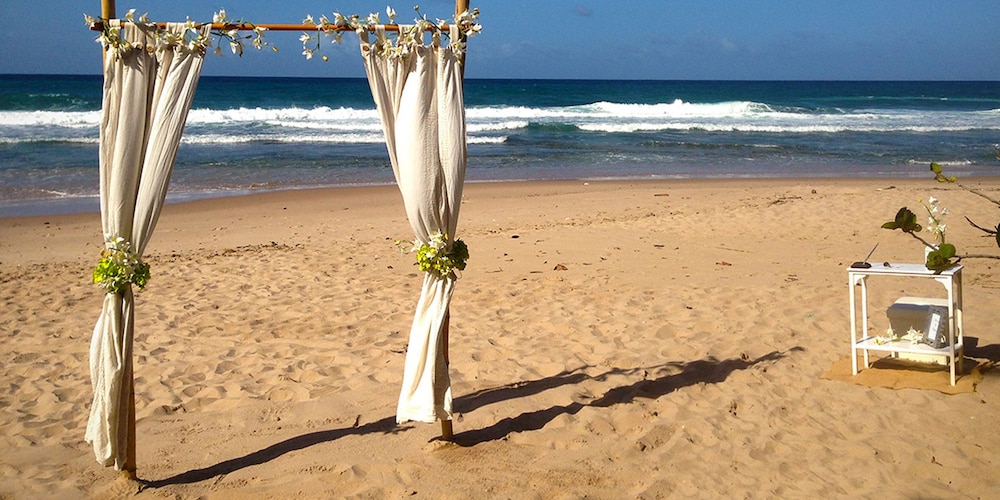 Outdoor wedding area
