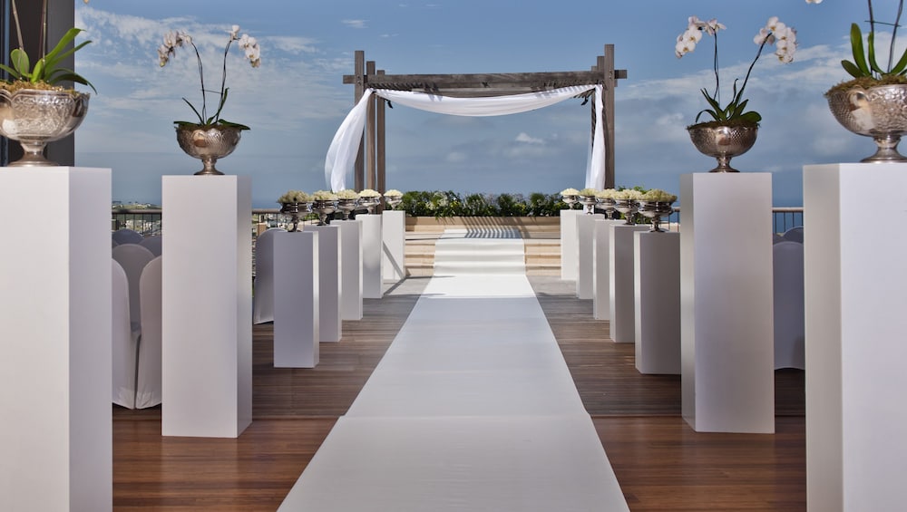 Outdoor wedding area
