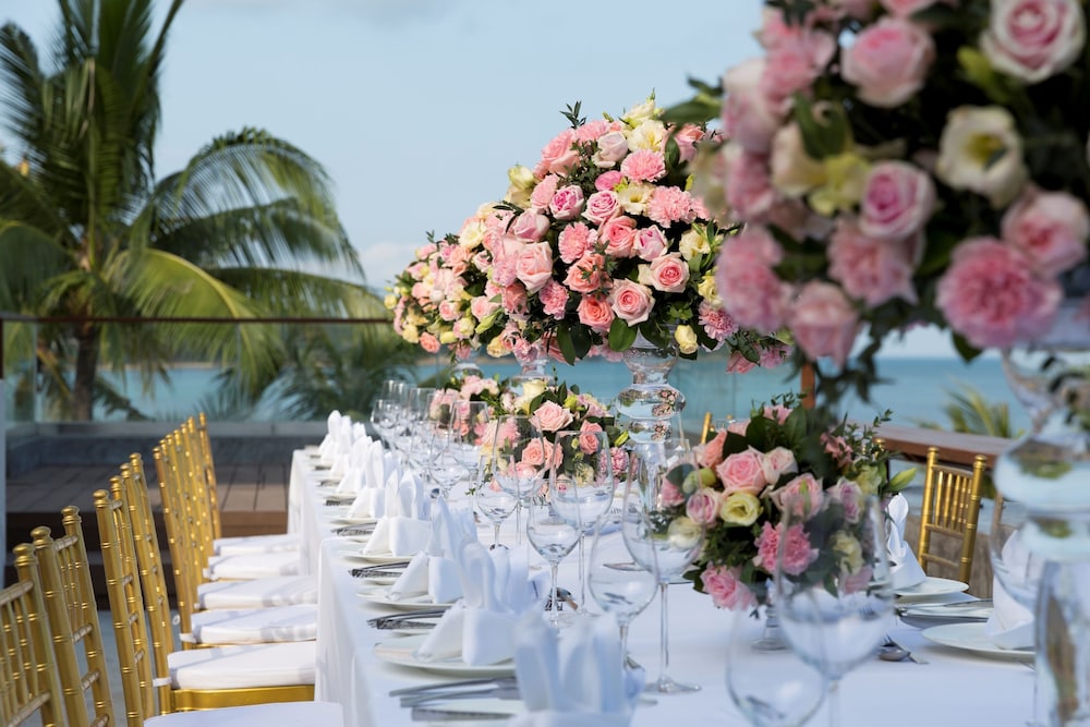 Outdoor wedding area