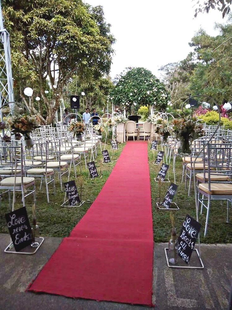 Outdoor wedding area