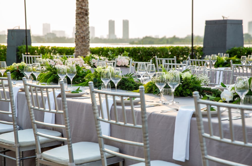 Outdoor wedding area