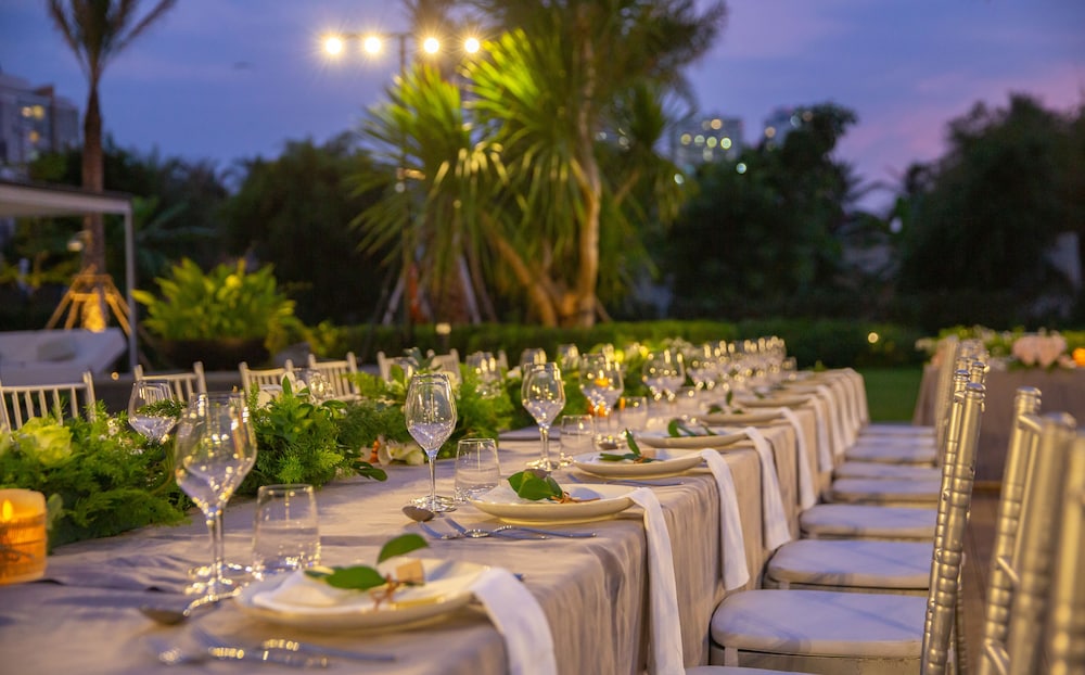 Outdoor wedding area