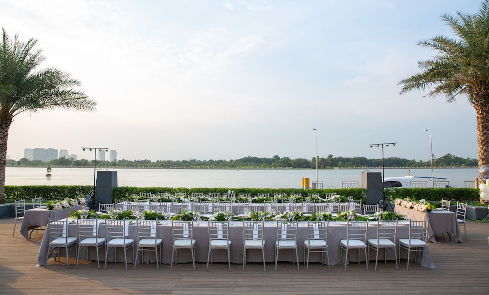 Outdoor wedding area
