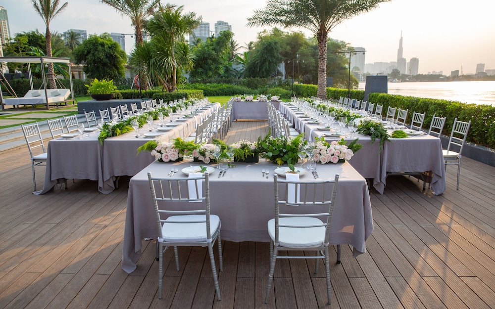 Outdoor wedding area