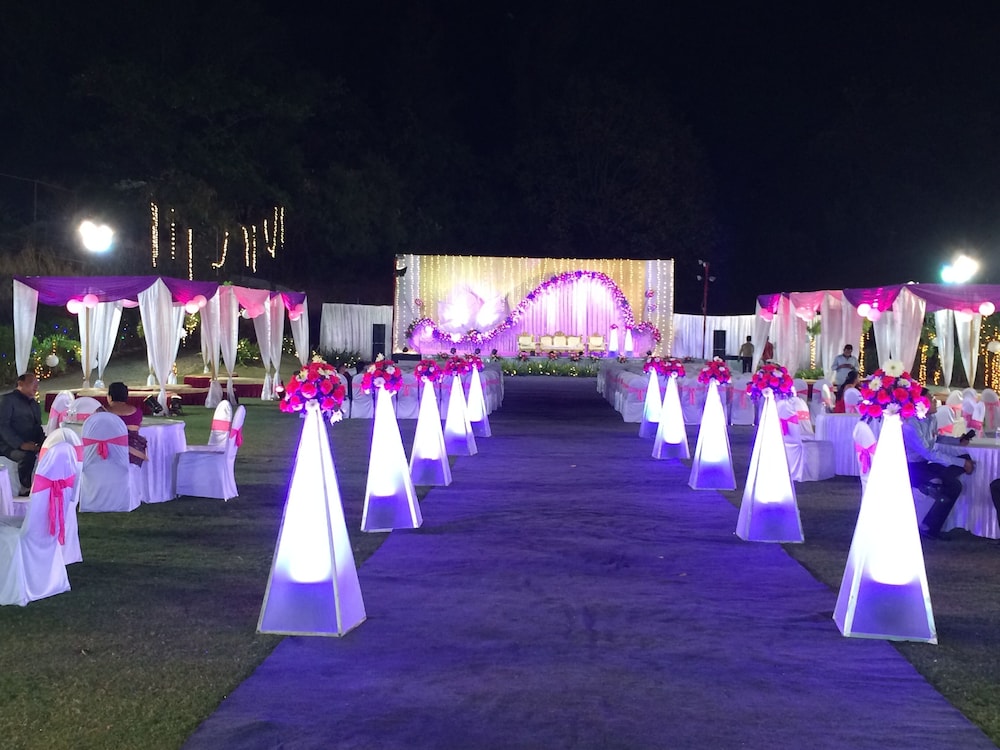 Outdoor banquet area