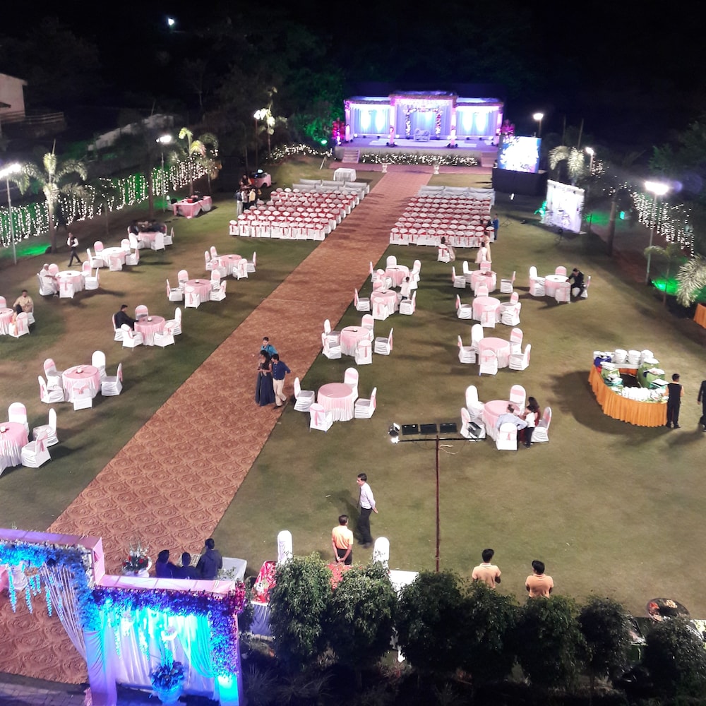 Outdoor banquet area