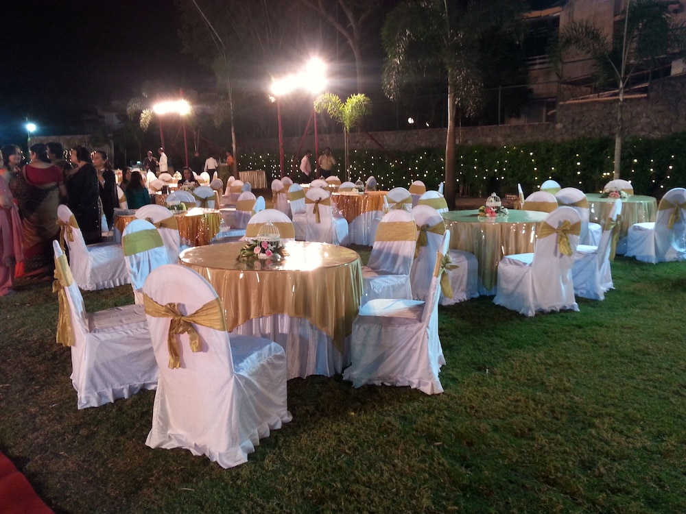 Outdoor banquet area