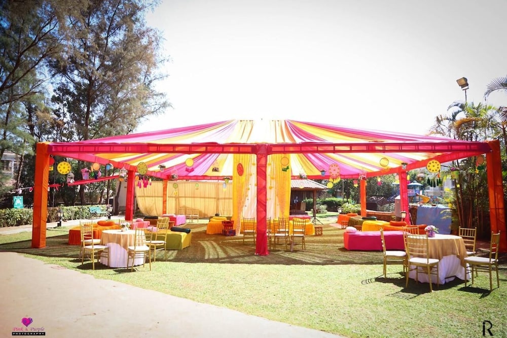 Outdoor banquet area