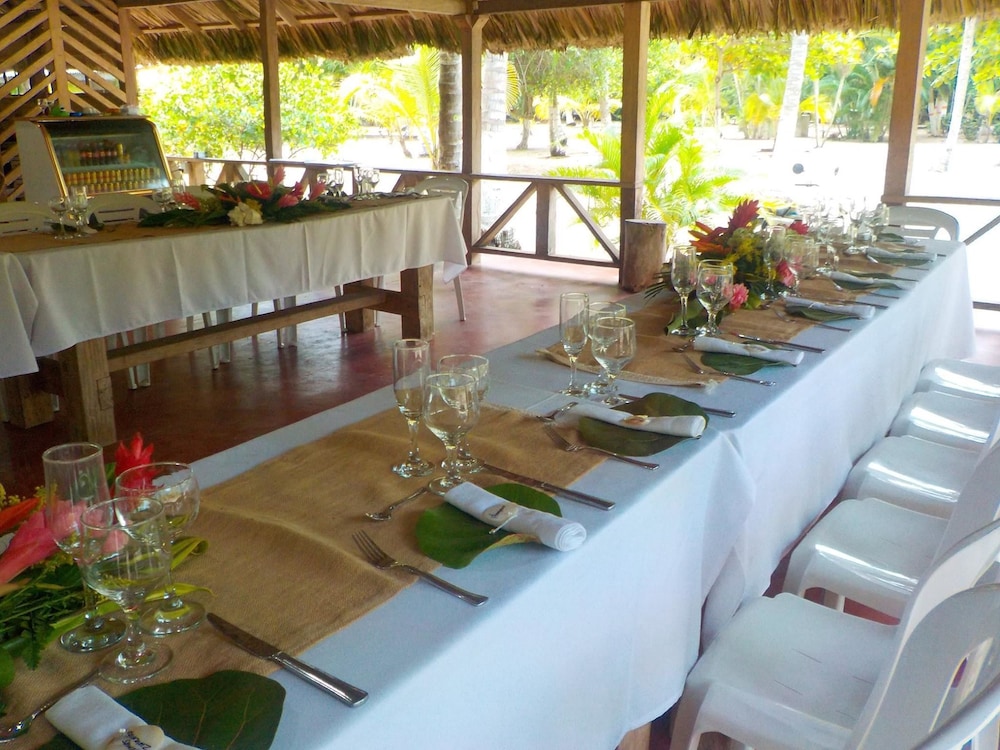 Outdoor banquet area