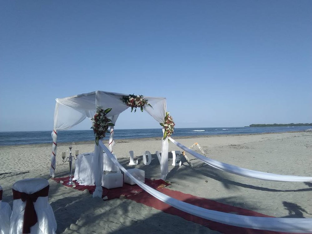 Outdoor wedding area