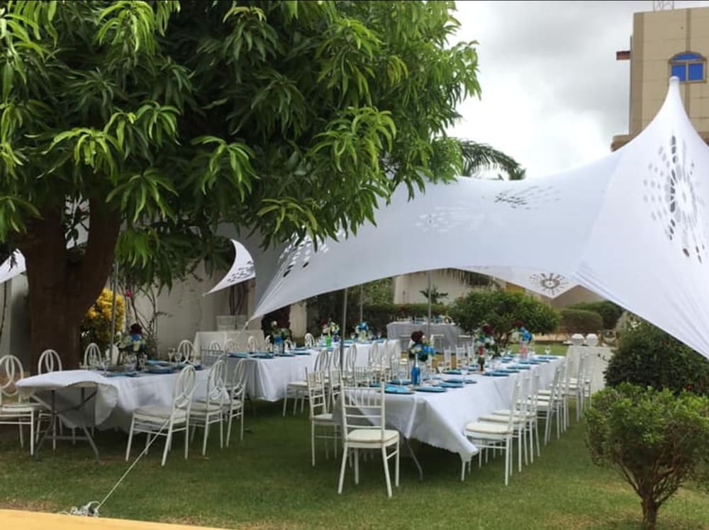 Outdoor wedding area