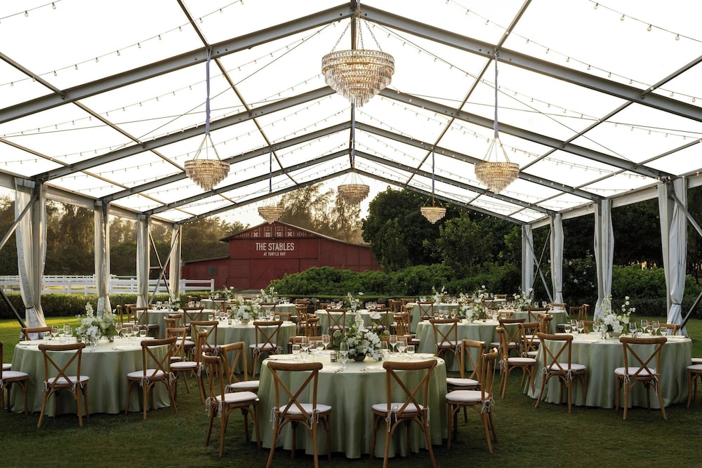 Outdoor banquet area