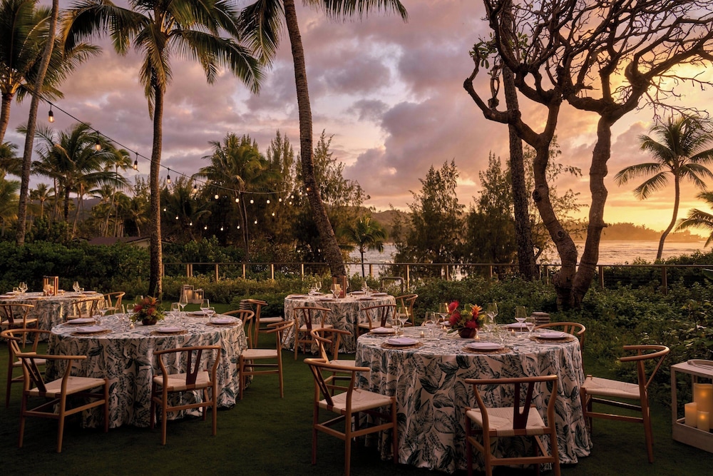 Outdoor banquet area