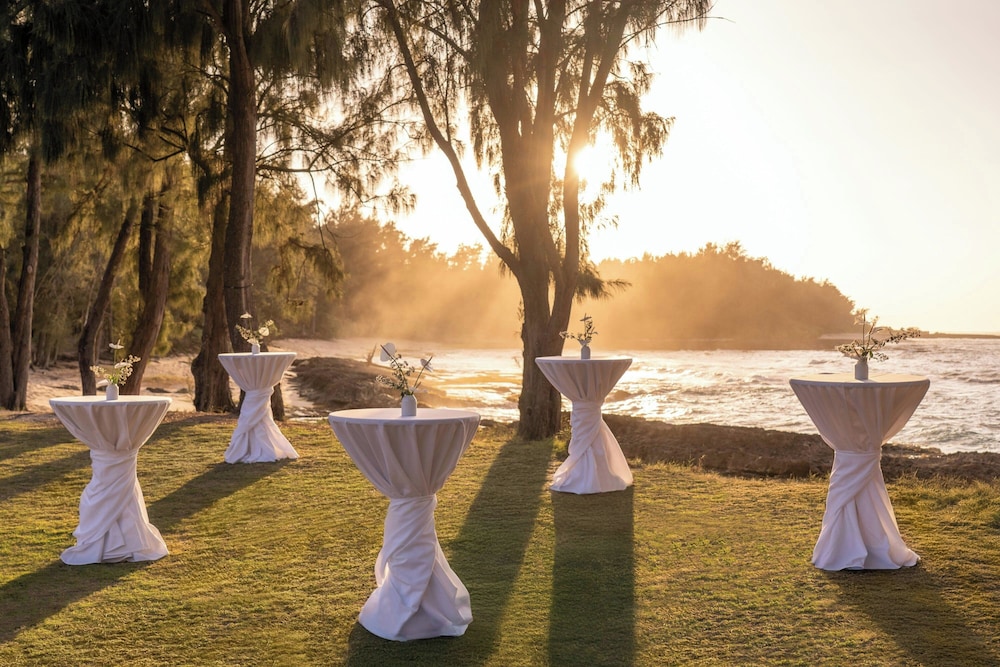 Outdoor banquet area