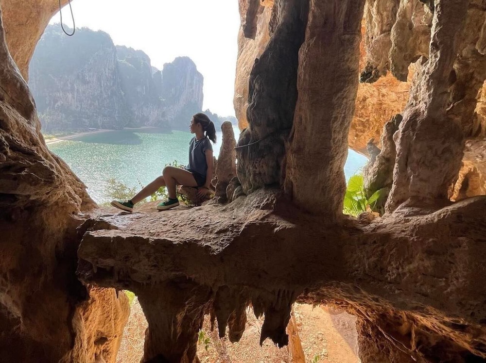 Outdoor rock climbing