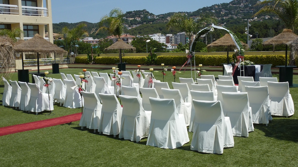 Outdoor wedding area
