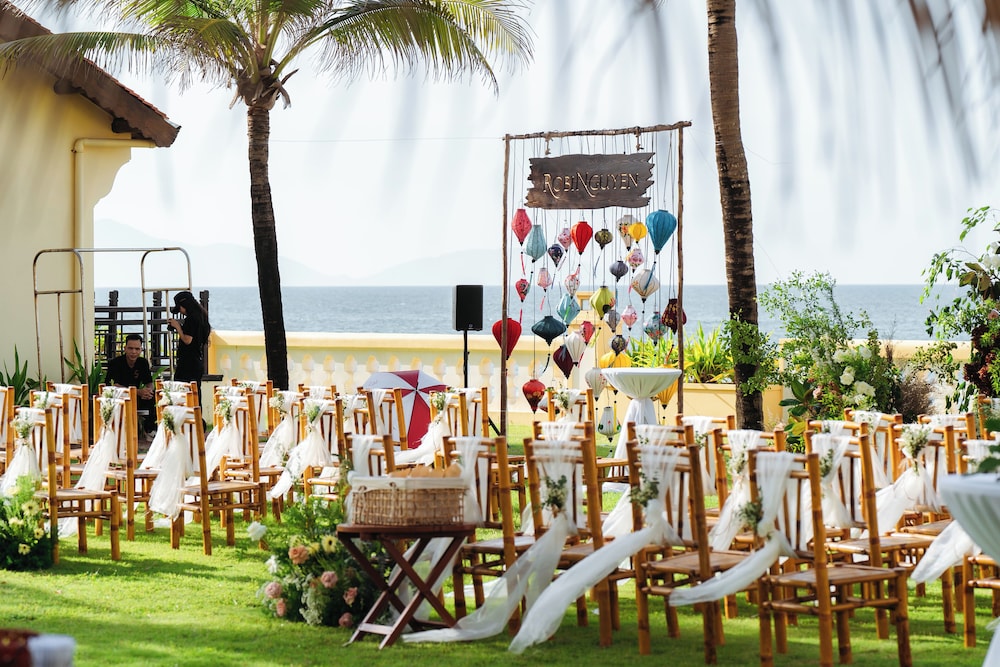 Outdoor wedding area