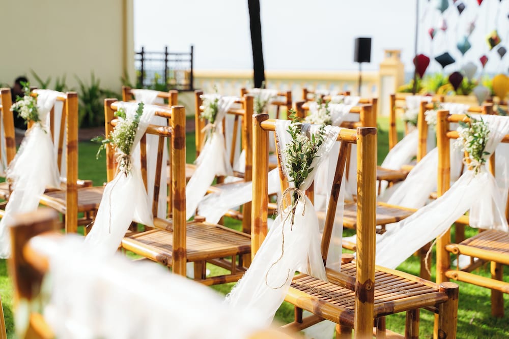 Outdoor wedding area