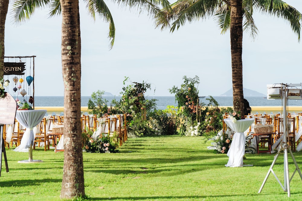 Outdoor wedding area